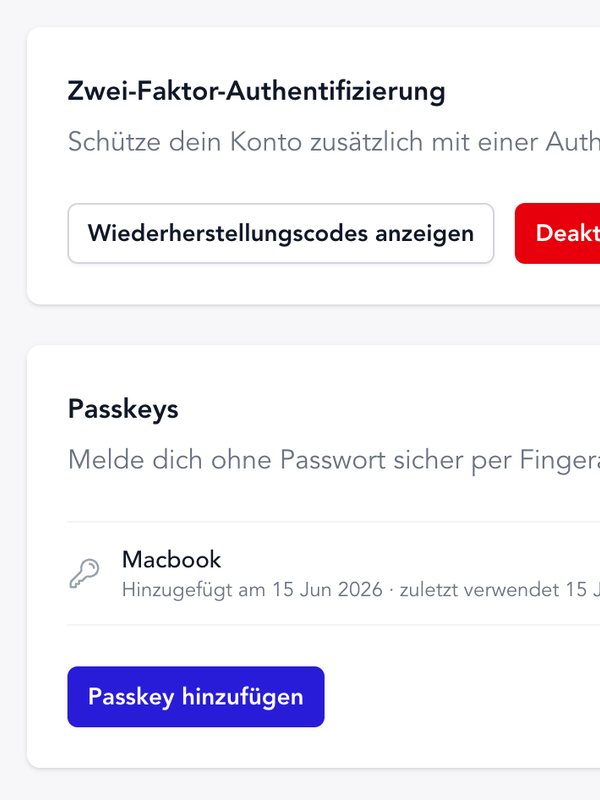 Two-Factor Authentication & Passkeys Two-Factor Authentication & Passkeys